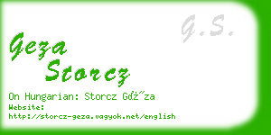 geza storcz business card